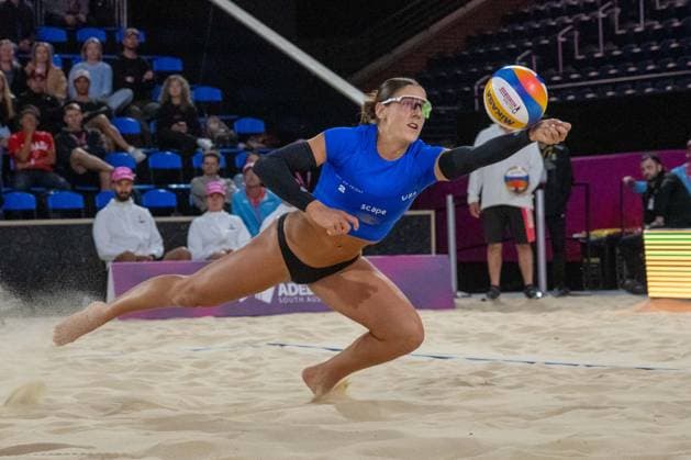 RECORD DATE NOT STATED ADELAIDE, AUSTRALIA - NOVEMBER 21: Lexy Denaburg (Player 2 - USA) during the Beach volleyball, Beachvolleyball World Championships at Adelaide on November 21, 2025 in Adelaide, Australia. Australia Copyright: xBEAUTIFULxSPORTS PeterxWeberx