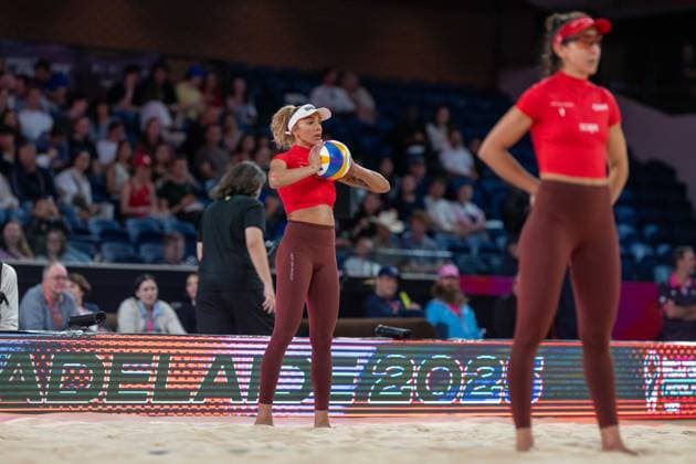 RECORD DATE NOT STATED ADELAIDE, AUSTRALIA - NOVEMBER 21: Brandie Wilkerson (Player 2 - CAN) during the Beach volleyball, Beachvolleyball World Championships at Adelaide on November 21, 2025 in Adelaide, Australia. Australia Copyright: xBEAUTIFULxSPORTS PeterxWeberx