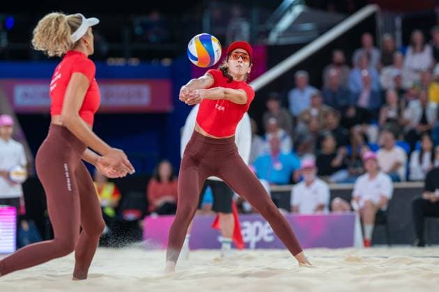 RECORD DATE NOT STATED ADELAIDE, AUSTRALIA - NOVEMBER 21: Melissa Humana-Paredes (Player 1 - CAN) during the Beach volleyball, Beachvolleyball World Championships at Adelaide on November 21, 2025 in Adelaide, Australia. Australia Copyright: xBEAUTIFULxSPORTS PeterxWeberx