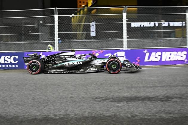 Formula 1 Grand Prix of Las Vegas 2025 - Third Practice Session Classification LAS VEGAS, NEVADA - NOVEMBER 21: Kimi Antonelli of Mercedes-AMG PETRONAS F1 Team (12) competes Third Practice Session Classification for F1 Grand Prix of Las Vegas at Las Vegas Strip Circuit on November 21, 2025 in Las Vegas, Nevada, United States. Tayfun Coskun Anadolu Nevada United States. Editorial use only. Please get in touch for any other usage.  Copyright: x2025xAnadoluxTayfunxCoskunx