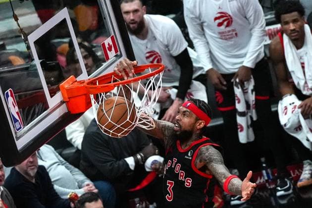 Washington Wizards v Toronto Raptors TORONTO, CANADA - NOVEMBER 21 : Brandon Ingram (3) of Toronto Raptors dunks the ball during the 2025 Emirates NBA, Basketball Herren, USA Cup basketball game between Washington Wizards and Toronto Raptors at the Scotiabank Arena on November 21, 2025 in Toronto, Ontario, Canada. Mert Alper Dervis Anadolu Ontario Canada. Editorial use only. Please get in touch for any other usage.  Copyright: x2025xAnadoluxMertxAlperxDervisx