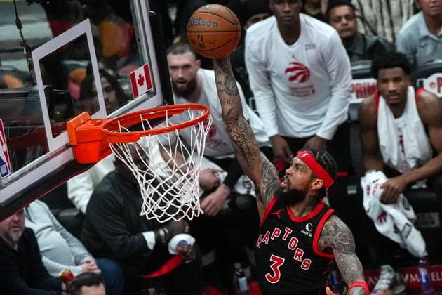 Washington Wizards v Toronto Raptors TORONTO, CANADA - NOVEMBER 21 : Brandon Ingram (3) of Toronto Raptors dunks the ball during the 2025 Emirates NBA, Basketball Herren, USA Cup basketball game between Washington Wizards and Toronto Raptors at the Scotiabank Arena on November 21, 2025 in Toronto, Ontario, Canada. Mert Alper Dervis Anadolu Ontario Canada. Editorial use only. Please get in touch for any other usage.  Copyright: x2025xAnadoluxMertxAlperxDervisx