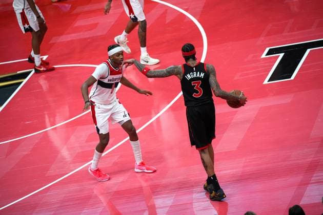 Washington Wizards v Toronto Raptors TORONTO, CANADA - NOVEMBER 21 : Brandon Ingram (3) of Toronto Raptors dunks the ball during the 2025 Emirates NBA, Basketball Herren, USA Cup basketball game between Washington Wizards and Toronto Raptors at the Scotiabank Arena on November 21, 2025 in Toronto, Ontario, Canada. Mert Alper Dervis Anadolu Ontario Canada. Editorial use only. Please get in touch for any other usage.  Copyright: x2025xAnadoluxMertxAlperxDervisx