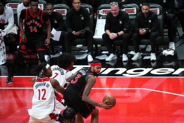 Washington Wizards v Toronto Raptors TORONTO, CANADA - NOVEMBER 21 : Brandon Ingram (3) of Toronto Raptors in action during the 2025 Emirates NBA, Basketball Herren, USA Cup basketball game between Washington Wizards and Toronto Raptors at the Scotiabank Arena on November 21, 2025 in Toronto, Ontario, Canada. Mert Alper Dervis Anadolu Ontario Canada. Editorial use only. Please get in touch for any other usage.  Copyright: x2025xAnadoluxMertxAlperxDervisx