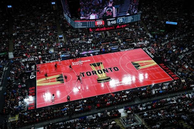 Washington Wizards v Toronto Raptors TORONTO, CANADA - NOVEMBER 21 : General view during the 2025 Emirates NBA, Basketball Herren, USA Cup basketball game between Washington Wizards and Toronto Raptors at the Scotiabank Arena on November 21, 2025 in Toronto, Ontario, Canada. Mert Alper Dervis Anadolu Ontario Canada. Editorial use only. Please get in touch for any other usage.  Copyright: x2025xAnadoluxMertxAlperxDervisx