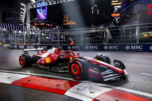 F1 - LAS VEGAS GRAND PRIX 2025 16 LECLERC Charles (mco), Scuderia Ferrari SF-25, action during the 2025 Formula 1 Las Vegas Grand Prix, 22th round of the 2025 FIA Formula One World Championship, WM, Weltmeisterschaft from November 21 to 23, 2025 on the Las Vegas Strip Circuit, in Paradise, Nevada, United States of America - ParadiseUnited States  Copyright: xJoaoxFilipex