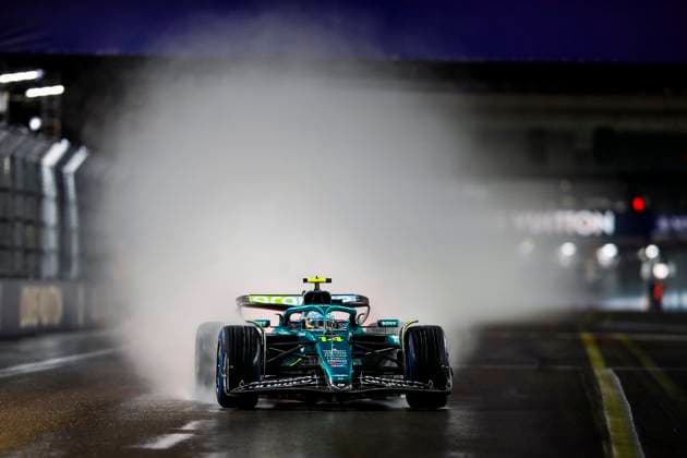 F1 - LAS VEGAS GRAND PRIX 2025 14 ALONSO Fernando (spa), Aston Martin F1 Team AMR24, action during the 2025 Formula 1 Las Vegas Grand Prix, 22th round of the 2025 FIA Formula One World Championship, WM, Weltmeisterschaft from November 21 to 23, 2025 on the Las Vegas Strip Circuit, in Paradise, Nevada, United States of America - ParadiseUnited States  Copyright: xJoaoxFilipex