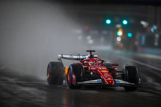F1 - LAS VEGAS GRAND PRIX 2025 16 LECLERC Charles (mco), Scuderia Ferrari SF-25, action during the 2025 Formula 1 Las Vegas Grand Prix, 22th round of the 2025 FIA Formula One World Championship, WM, Weltmeisterschaft from November 21 to 23, 2025 on the Las Vegas Strip Circuit, in Paradise, Nevada, United States of America - ParadiseUnited States  Copyright: xJoaoxFilipex