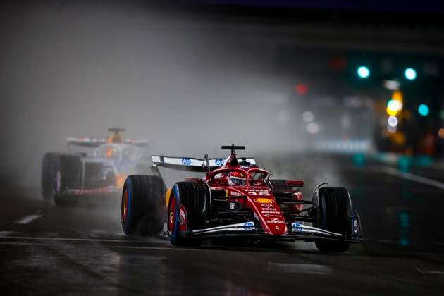 F1 - LAS VEGAS GRAND PRIX 2025 16 LECLERC Charles (mco), Scuderia Ferrari SF-25, action during the 2025 Formula 1 Las Vegas Grand Prix, 22th round of the 2025 FIA Formula One World Championship, WM, Weltmeisterschaft from November 21 to 23, 2025 on the Las Vegas Strip Circuit, in Paradise, Nevada, United States of America - ParadiseUnited States  Copyright: xJoaoxFilipex