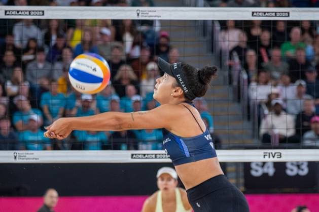 RECORD DATE NOT STATED ADELAIDE, AUSTRALIA - NOVEMBER 22: Victoria Lopes Pereira Tosta (Player 2 - BRA) during the Beach volleyball, Beachvolleyball World Championships at Adelaide on November 22, 2025 in Adelaide, Australia. Australia Copyright: xBEAUTIFULxSPORTS PeterxWeberx