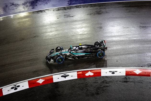 F1 - LAS VEGAS GRAND PRIX 2025 12 KIMI ANTONELLI Andrea (ita), Mercedes AMG F1 Team W16, action during the 2025 Formula 1 Las Vegas Grand Prix, 22th round of the 2025 FIA Formula One World Championship, WM, Weltmeisterschaft from November 21 to 23, 2025 on the Las Vegas Strip Circuit, in Paradise, Nevada, United States of America - ParadiseUnited States  Copyright: xAndrÃ xFerreirax
