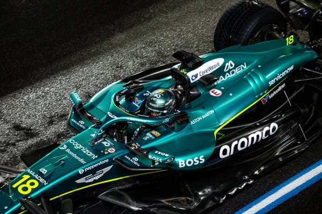 F1 - LAS VEGAS GRAND PRIX 2025 18 STROLL Lance (can), Aston Martin F1 Team AMR25, action during the 2025 Formula 1 Las Vegas Grand Prix, 22th round of the 2025 FIA Formula One World Championship, WM, Weltmeisterschaft from November 21 to 23, 2025 on the Las Vegas Strip Circuit, in Paradise, Nevada, United States of America - ParadiseUnited States  Copyright: xAndrÃ xFerreirax