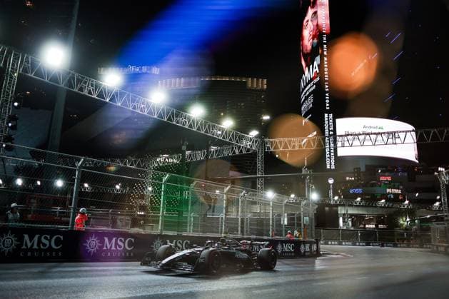 F1 - LAS VEGAS GRAND PRIX 2025 12 KIMI ANTONELLI Andrea (ita), Mercedes AMG F1 Team W16, action during the 2025 Formula 1 Las Vegas Grand Prix, 22th round of the 2025 FIA Formula One World Championship, WM, Weltmeisterschaft from November 21 to 23, 2025 on the Las Vegas Strip Circuit, in Paradise, Nevada, United States of America - ParadiseUnited States  Copyright: xEricxAlonsox