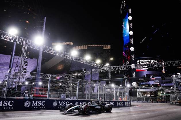 F1 - LAS VEGAS GRAND PRIX 2025 12 KIMI ANTONELLI Andrea (ita), Mercedes AMG F1 Team W16, action during the 2025 Formula 1 Las Vegas Grand Prix, 22th round of the 2025 FIA Formula One World Championship, WM, Weltmeisterschaft from November 21 to 23, 2025 on the Las Vegas Strip Circuit, in Paradise, Nevada, United States of America - ParadiseUnited States  Copyright: xEricxAlonsox