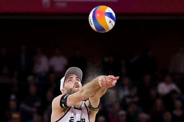 Beach volleyball, Beachvolleyball World Championship, WM, Weltmeisterschaft Clemens Wickler (GER) during the Semi Final match of the Beach Volleyball World Championships at The Drive in Adelaide, Saturday, November 22, 2025. ( NO ARCHIVING, EDITORIAL USE ONLY ADELAIDE SOUTH AUSTRALIA AUSTRALIA  Copyright: xMATTxTURNERx 20251122121218099079