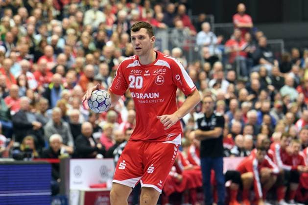 Uladsislau Kulesch MT Melsungen 20 , GER, MT Melsungen SG Flensburg Handewitt, Handball, 1 Bundesliga, Matchday 13, Season 2025 2026, 21 11 2025, GER, MT Melsungen SG Flensburg Handewitt, Handball, 1 Bundesliga, Matchday 13, Season 2025 2026, 21 11 2025 Kassel Copyright: xEibner-Pressefotox xRolandxSippelx EP_RSL