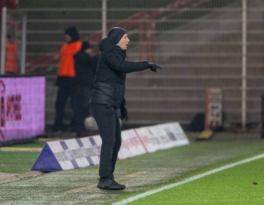 Soccer, Women, Season 2025 2026, Google Pixel Women Bundesliga 11 Matchday , 1 FC Union Berlin Hamburger SV 1 1 , Coach Ailien Poese 1 Women 1 FC Union , 21 11 2025, Copyright: xMatthiasxKochx