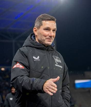 Soccer, Men, Season 2025 2026, 2 Bundesliga 13 Matchday , Hertha BSC Eintracht Braunschweig, Coach Stefan Leitl Hertha BSC , 21 11 2025, Copyright: xSebastianxRäppold MatthiasxKochx