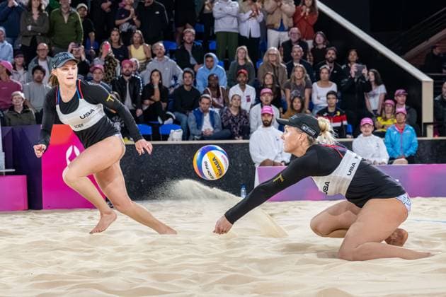 RECORD DATE NOT STATED ADELAIDE, AUSTRALIA - NOVEMBER 22: Taryn Brasher (Player 2 - USA), Kristen Nuss (Player 1 - USA) during the Beach volleyball, Beachvolleyball World Championships at Adelaide on November 22, 2025 in Adelaide, Australia. Australia Copyright: xBEAUTIFULxSPORTS PeterxWeberx