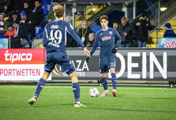 Germany 3 Liga 2025 26, 15 Matchday TSG Hoffenheim II vs MSV Duisburg, Dietmar Hopp Stadion Sinsheim Luca¯Erlein Luca¯Erlein, TSG¯1899¯Hoffenheim¯II, 24 , Yannik¯Lührs Yannik¯Luehrs, TSG¯1899¯Hoffenheim¯II, 49 Sinsheim Dietmar Hopp Stadion Baden Württemberg Germany Copyright: xBenedictxChristx