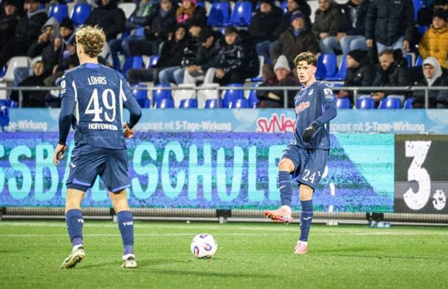 Germany 3 Liga 2025 26, 15 Matchday TSG Hoffenheim II vs MSV Duisburg, Dietmar Hopp Stadion Sinsheim Luca¯Erlein Luca¯Erlein, TSG¯1899¯Hoffenheim¯II, 24 , Yannik¯Lührs Yannik¯Luehrs, TSG¯1899¯Hoffenheim¯II, 49 Sinsheim Dietmar Hopp Stadion Baden Württemberg Germany Copyright: xBenedictxChristx
