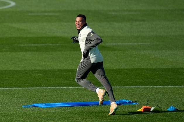 November 22, 2025, Valdebebas, Madrid, Spain: Kylian Mbappe during the training day of Real Madrid ahead the Spanish League, LaLiga EA Sports, football match against Elche CF at Ciudad Deportiva Real Madrid on November 22, 2025, in Valdebebas, Madrid, Spain. Valdebebas Spain - ZUMAa181 20251122_zaa_a181_014 Copyright: xOscarxJ.xBarrosox