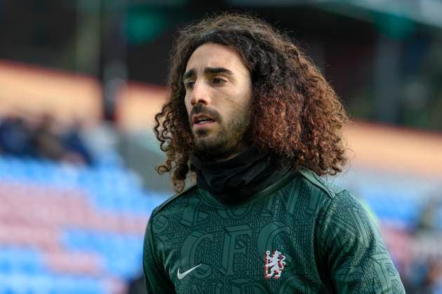 Burnley v Chelsea Premier League 22 11 2025. Marc Cucurella (3) of Chelsea during the warm-up ahead of the Premier League match between Burnley and Chelsea at Turf Moor, Burnley, England on 22 November 2025. Burnley Turf Moor Lancashire England Editorial use only DataCo restrictions apply See www.football-dataco.com , Copyright: xConorxMolloyx PSI-23234-0024