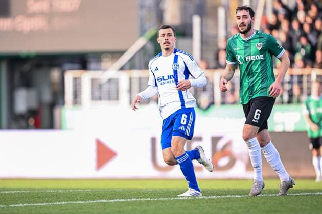 22 11 2025, Football, 2 Bundesliga, Season 2025 2026, Matchday 13, Preußen Münster FC Schalke 04, Ron Schallenberg FC Schalke 04 xRHR PHOTO YYx Copyright: KROEGER RHR-FOTOx RHR-FOTO YY