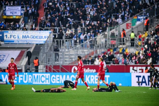 DUSSELDORF, GERMANY - 22 NOVEMBER, 2025: - Football match Bundesliga 2 Fortuna Duesseldorf - 1. FC Magdeburg at Merkur Spiel Arena.  Copyright: xVITALIIxKLIUIEVx