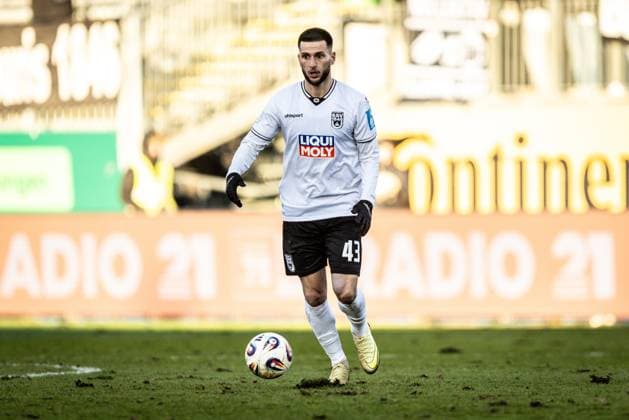 Football, Season 2025 2026, 3 Liga, Eilenriedstadion Hannover, Matchday 15, TSV Havelse SSV Ulm 1846 Football, 22 11 2025 22 11 2025, Football, Season 2025 2026, 3 Liga, Eilenriedstadion Hannover, Matchday 15, TSV Havelse SSV Ulm 1846 Football, 43 Leon Dajaku SSV Ulm 1846 Football Photo Lucca Fundel Hannover Eilenriedstadion Lower Saxony Germany