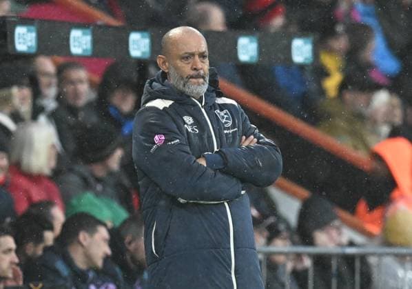 Bournemouth v West Ham United Premier League 22 11 2025. West Ham Utd manager Nuno Espirito Santo during the Premier League match between Bournemouth and West Ham United at the Vitality Stadium, Bournemouth, England on 22 November 2025. Bournemouth Vitality Stadium Dorset England Editorial use only DataCo restrictions apply See www.football-dataco.com , Copyright: xGrahamxHuntx PSI-23261-0025