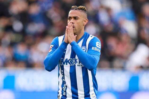 November 22, 2025, Vitoria, Alava, SPAIN: Mariano Diaz Mejia of Deportivo Alaves reacts during the LaLiga EA Sports match between Deportivo Alaves and RC Celta de Vigo at Mendizorrotza on November 22, 2025, in Vitoria, Spain. Vitoria SPAIN - ZUMAa181 20251122_zaa_a181_073 Copyright: xRicardoxLarreinax