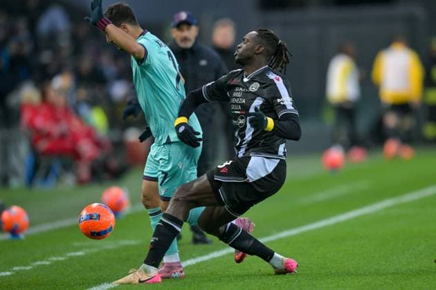 CALCIO - Serie A - Udinese Calcio vs Bologna FC Udinese s Oumar Solet portrait in action during Udinese Calcio vs Bologna FC, Italian soccer Serie A match in Udine, Italy, November 22 2025 Udine Italy  Copyright: xIPAxSport ABACAx