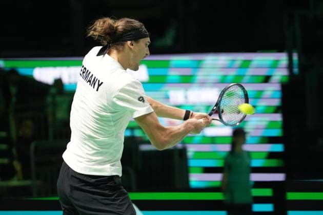 November 22, 2025, Bologna, Bretagne, Italy: Alexander Zverev of Germany during Davis Cup 2025, Final 8, Tennis event on 22November 2025 in Bologna, Italy - Photo Bologna Italy - ZUMAl193 20251122_zsp_l193_087 Copyright: xLaurentxLairysx