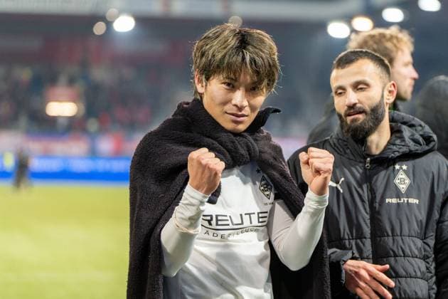 Joy at Shuto Machino Borussia Mönchengladbach, 18 , GER, 1 FC Heidenheim 1846 vs Borussia Mönchengladbach, Football, 1 Bundesliga, Matchday 11, Season 2025 2026, 22 11 2025, DFL REGULATIONS PROHIBIT ANY USE OF PHOTOGRAPHS AS IMAGE SEQUENCES AND OR QUASI VIDEO, GER, 1 FC Heidenheim 1846 vs Borussia Mönchengladbach, Football, 1 Bundesliga, Matchday 11, Season 2025 2026, 22 11 2025, Heidenheim Copyright: xEibner-Pressefoto EdwardxCheungx EP_ECG