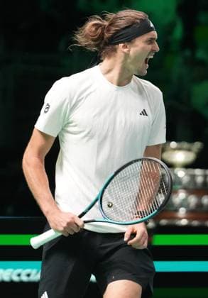 November 22, 2025, Bologna, Bretagne, Italy: Alexander Zverev of Germany during Davis Cup 2025, Final 8, Tennis event on 22November 2025 in Bologna, Italy - Photo Bologna Italy - ZUMAl193 20251122_zsp_l193_098 Copyright: xLaurentxLairysx