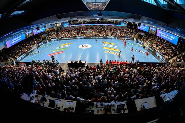Handball, Womens national match Germany Switzerland Overview, Interior view, Venue, Feature, Spectators, Fan curve Fans Fanblock Goeppeingen EWS Arena Germany