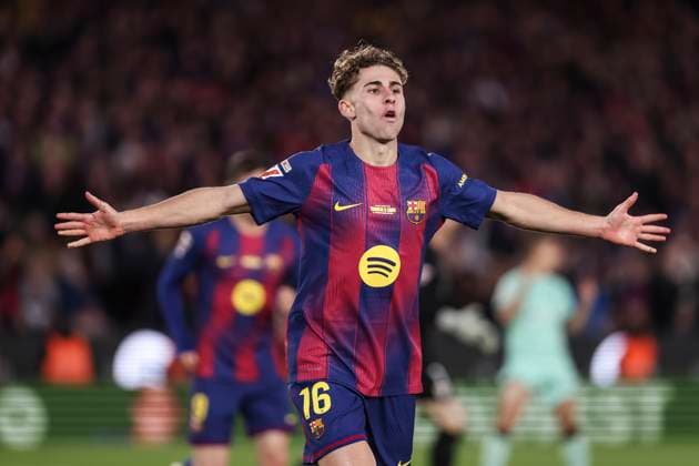 November 22, 2025, Barcelona, Barcelona, SPAIN: Fermin Lopez of FC Barcelona, Barca celebrates a goal during the Spanish league, La Liga EA Sports, football match played between FC Barcelona and Athletic Club at Spotify Camp Nou stadium on November 22, 2025 in Barcelona, Spain. Barcelona SPAIN - ZUMAa181 20251122_zaa_a181_132 Copyright: xJavierxBorregox
