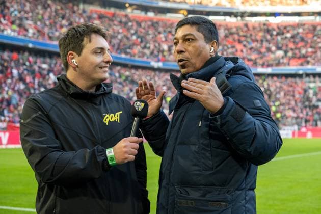 Giovane Elber interview, FC Bayern Muenchen SC Freiburg, Football, Bundesliga, Matchday 11, 22 11 2025 DFB regulations prohibit any use of photographs as image sequences and or quasi video Muenchen Bayern Germany Copyright: xkolbert-press UlrichxGamelx