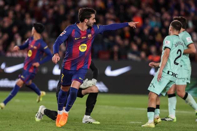 November 22, 2025, Barcelona, Barcelona, SPAIN: Ferran Torres of FC Barcelona, Barca celebrates a goal during the Spanish league, La Liga EA Sports, football match played between FC Barcelona and Athletic Club at Spotify Camp Nou stadium on November 22, 2025 in Barcelona, Spain. Barcelona SPAIN - ZUMAa181 20251122_zaa_a181_177 Copyright: xJavierxBorregox