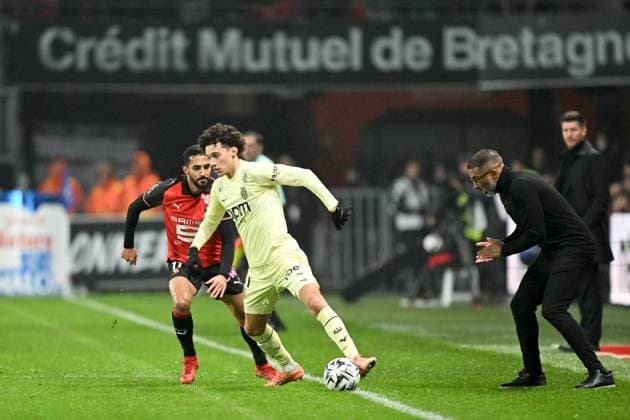 Stade Rennais FC v AS Monaco - Ligue 1 McDonald s 2025 2026 11 Mousa TAMARI (srfc) - 11 Maghnes AKLIOUCHE (asm) during the Ligue 1 McDonald s match between Rennes and Monaco at Roazhon Park on November 22, 2025 in Rennes, France. Rennes France  Copyright: xFEPx 776417223