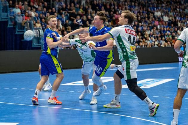 Daikin Handball Bundesliga, VfL Gummersbach SC DHfK Leipzig 22 11 2025 Ole Pregler VfL Gummersbach, 23 , Daikin Handball Bundesliga, VfL Gummersbach SC DHfK Leipzig 22 11 2025 Copyright: xBEAUTIFULxSPORTS Erlhofx