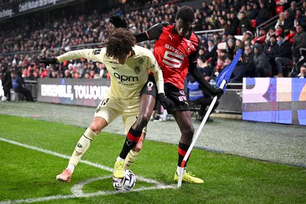 Stade Rennais FC v AS Monaco - Ligue 1 McDonald s 2025 2026 11 Maghnes AKLIOUCHE (asm) - 06 Djaoui CISSE (srfc) during the Ligue 1 McDonald s match between Rennes and Monaco at Roazhon Park on November 22, 2025 in Rennes, France. Rennes France  Copyright: xFEPx 776417223