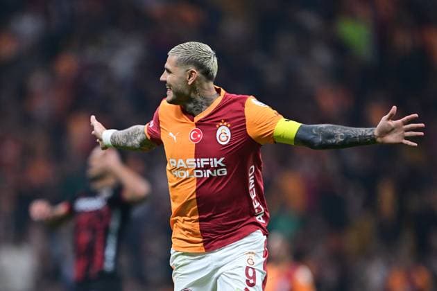 Galatasaray v Genclerbirligi - Turkish Super Lig ISTANBUL, TURKIYE - NOVEMBER 22: Galatasaray’s Mauro Icardi celebrates after scoring a goal during the Trendyol Super Lig week 13 match between Galatasaray and Genclerbirligi at RAMS Park in Istanbul, Turkiye, on November 22, 2025. Abdulhamid Hosbas Anadolu Istanbul Turkey. Editorial use only. Please get in touch for any other usage.  Copyright: x2025xAnadoluxAbdulhamidxHosbasx