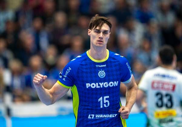 Miro Schluroff VfL Gummersbach, 15 cheers VfL Gummersbach SC DHfK Leipzig, Handball Daikin HBL Handball Bundesliga, 13, Matchday, 22 11 2025 Copyright: HMBxMedia xMarcoxBader