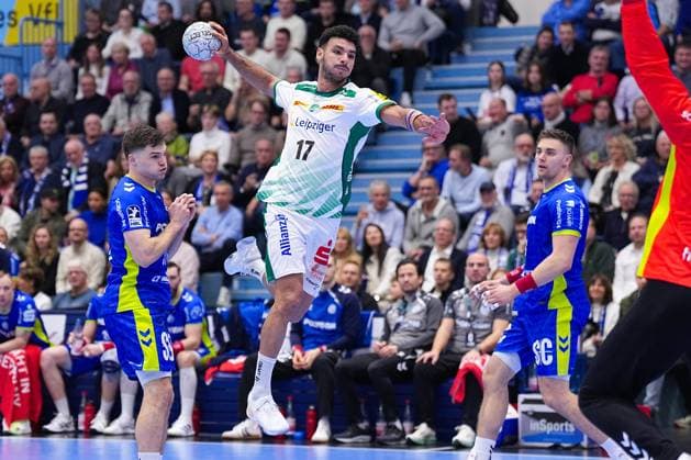 22 11 2025, xydrx, Handball, 1 HBL, VFL Gummersbach SC DHfk Leipzig, Schwalbe Arena Ahmed Khairy SC DHfk Leipzig 17 North Rhine-Westphalia Germany