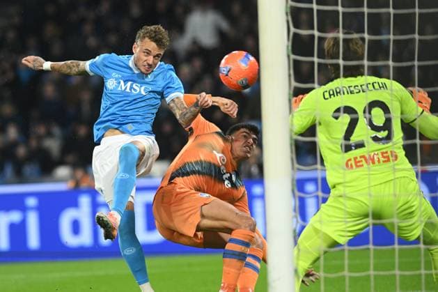 Noa Lang of SSC Napoli scoring his first goal with his team of 3-0 during the Serie A Enilive match between SSC Napoli vs Atalanta BC at Diego Armndo Maradona Stadium  Copyright: xDaniloxGemito IPAxSportx xipa-agency.netx xx IPA_68267722 IPA_Agency_IPA68267722