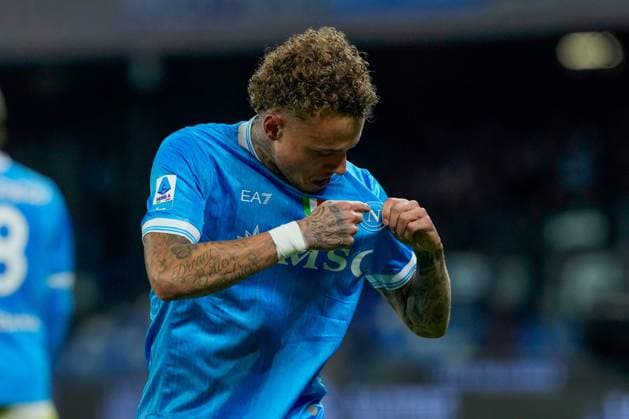 SSC Napoli v Atalanta BC - Serie A Noa Lang of SSC Napoli celebrates after scoring during the Serie A match between SSC Napoli and Atalanta BC at Stadio Diego Armando Maradona Naples Italy on 22 November 2025. Naples Naples Italy  Copyright: xFrancoxRomanox originalFilename:romano-sscnapol251122_npu3R.jpg