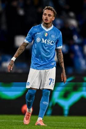 Dc Napoli 22 11 2025 - campionato di calcio Serie A Napoli-Atalanta foto Domenico Cippitelli Image nella foto: esultanza gol Noa Lang 