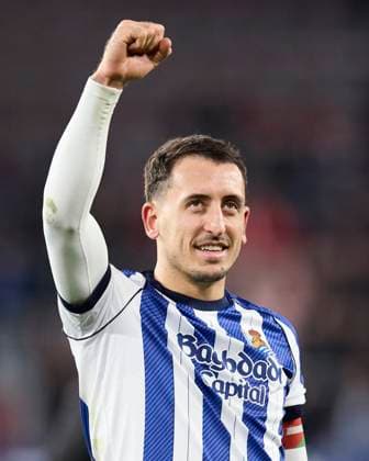 CA Osasuna v Real Sociedad - LaLiga EA Sports Mikel Oyarzabal of Real Sociedad reacts during the LaLiga EA Sports match between CA Osasuna and Real Sociedad at El Sadar on November 22, 2025, in Pamplona, Spain. Pamplona El Sadar Navarra Spain RL_OSAvRSO_000073 Copyright: xRicardoxLarreinax